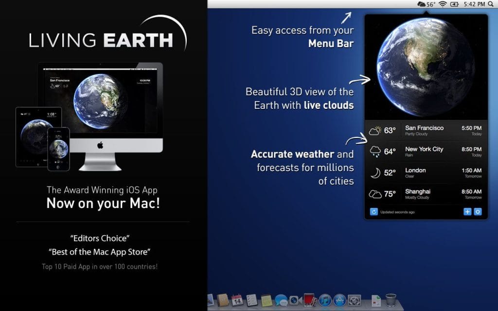 Download Living Earth Desktop 1.30 for Mac - macOS DMG Setup