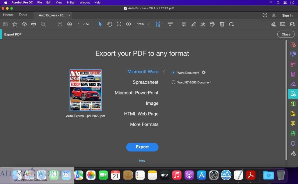 Download Adobe Acrobat Pro DC 25.001.20577 for Mac - DMG Setup